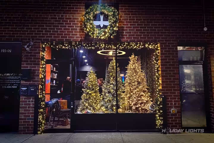Professional commercial Christmas light installation in Kittery Point, Maine — Custom Church Display