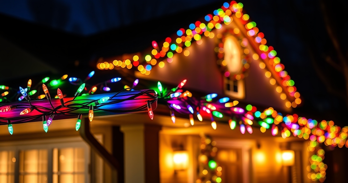 Red, White & Blue C9 Bulb Displays: Maine 4th of July Lighting Ideas